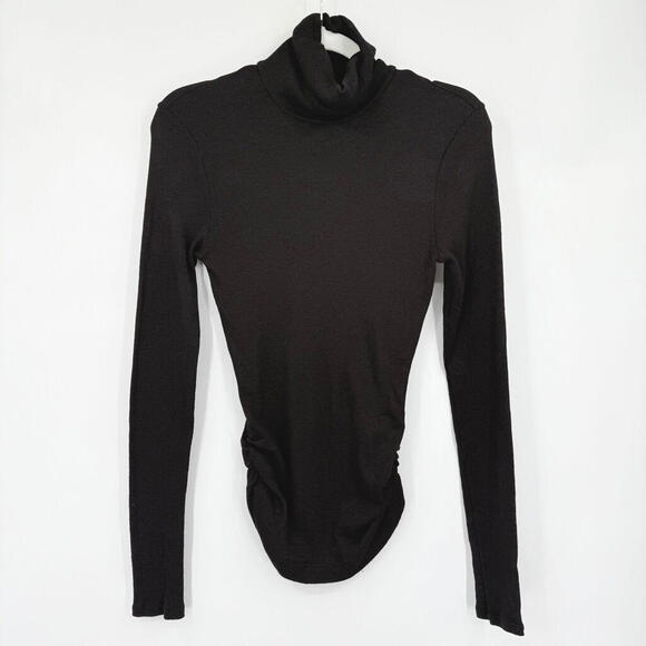 Women's Michael Stars New with Tags Nessa Black Turtleneck Tee OS/2-10 - Picture 2 of 6
